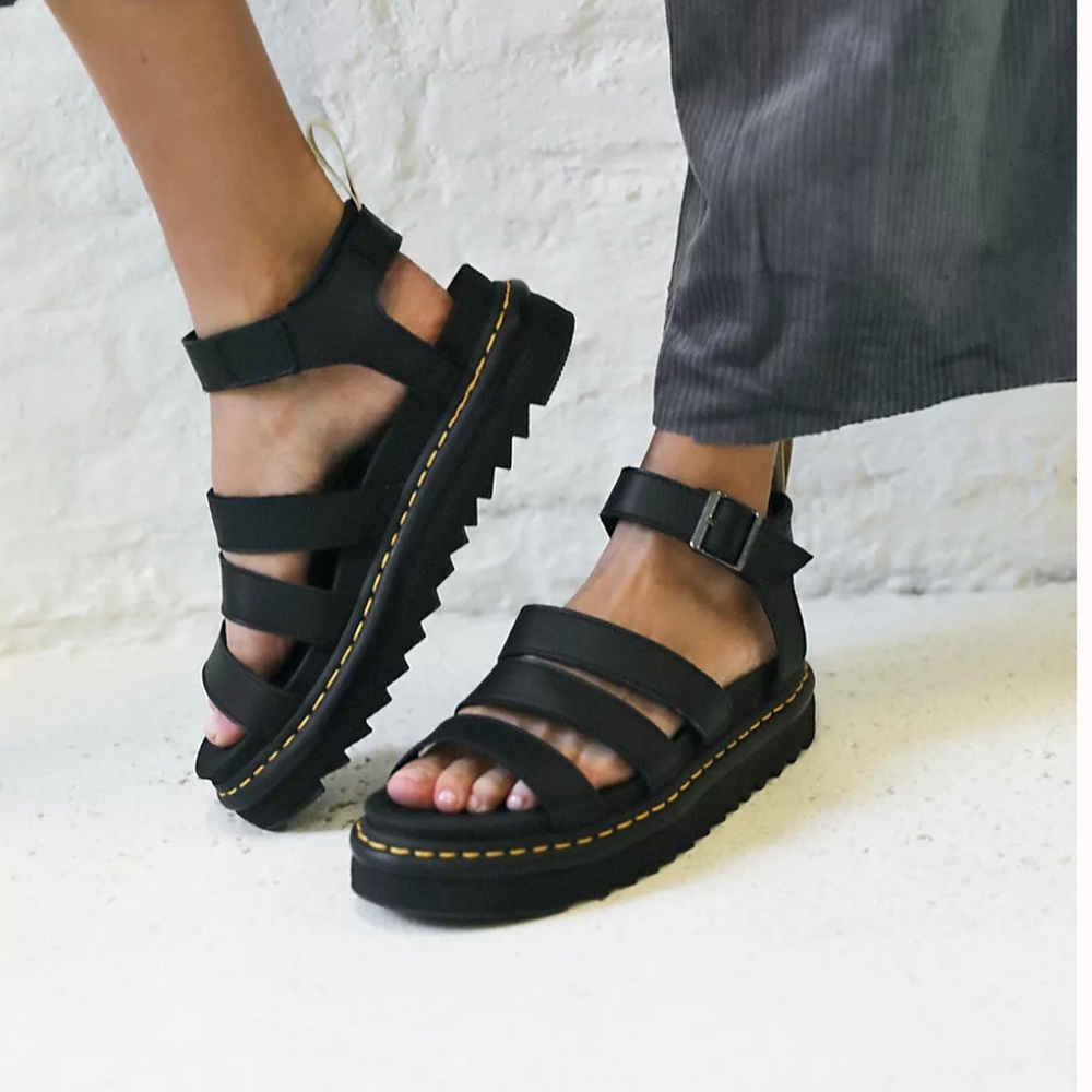 Dr. Martens Black Strappy Footwear - Picture 15 of 16